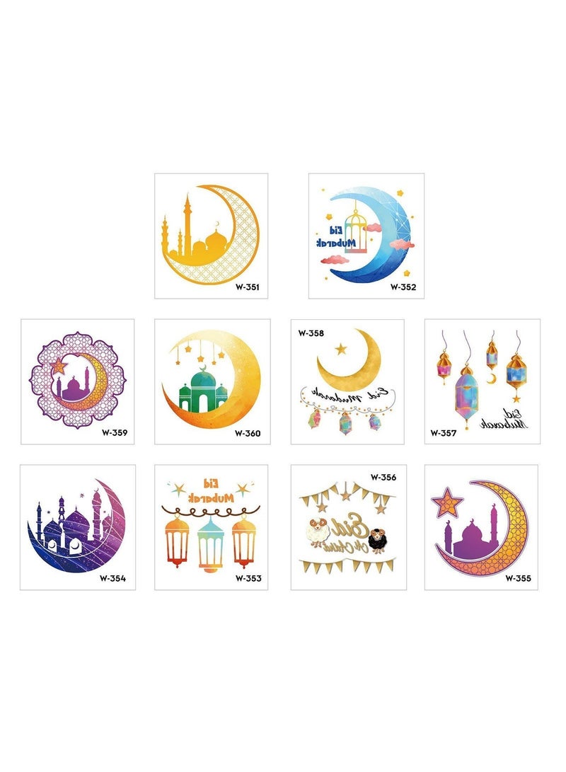 general Waterproof Eid Mubarak Henna Tattoo Stickers for Kids - Islamic Ramadan Party Favors, Muslim Festival Celebration Decor Supplies - Image 4